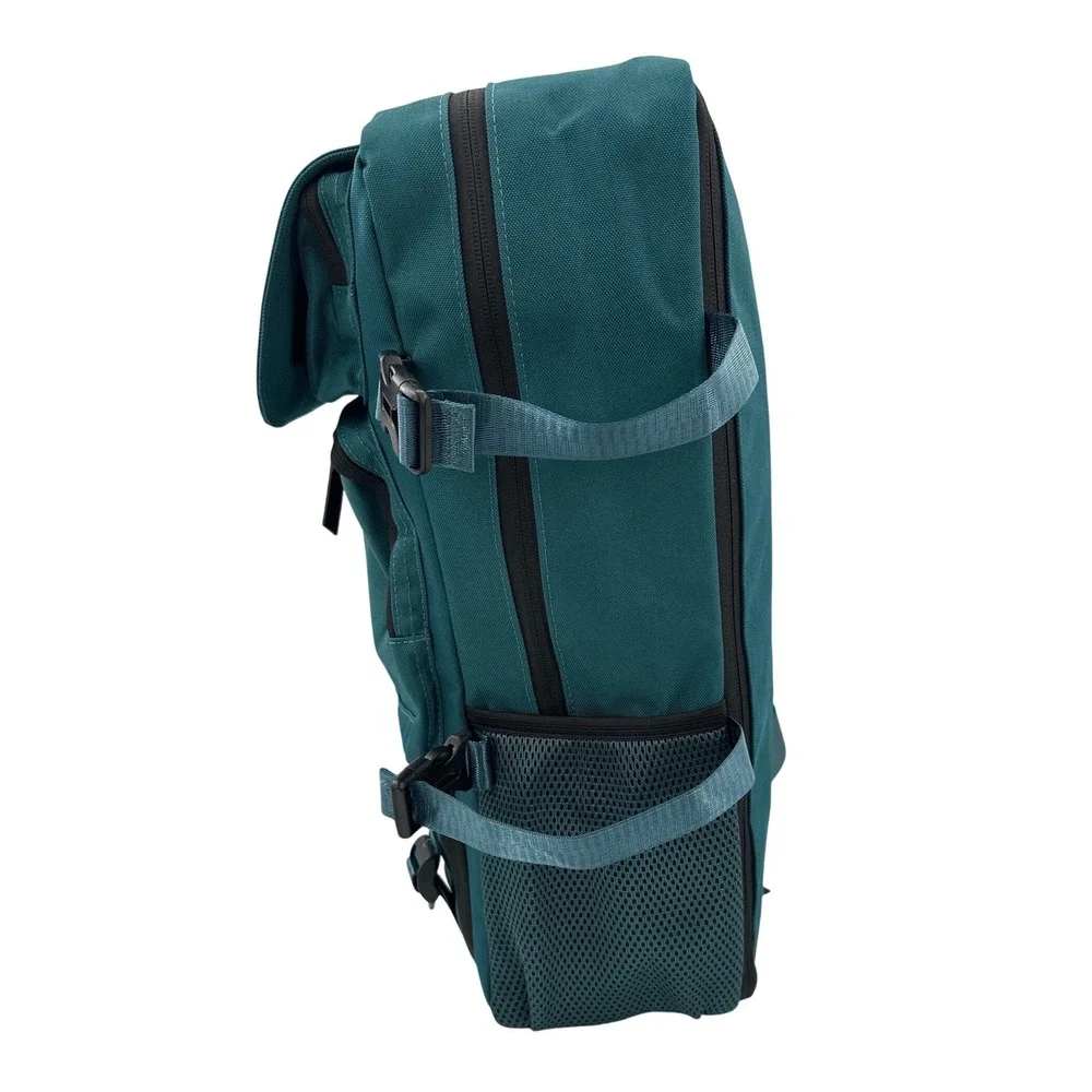 Convertible Tactical Backpack Messenger Bag Teal Blue Multi-Pocket Travel Duffel